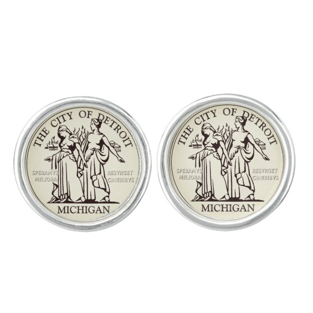 City Seal of Detroit Cufflinks (Front)