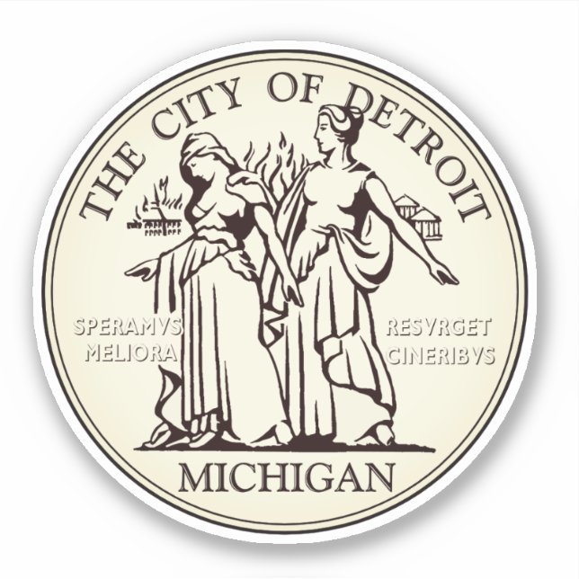 City Seal of Detroit Sticker (Front)