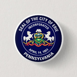 City Seal of Erie, Pennsylvania Button