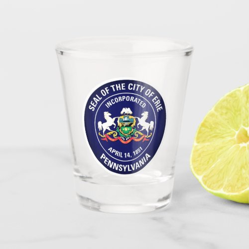 City Seal of Erie Pennsylvania Shot Glass