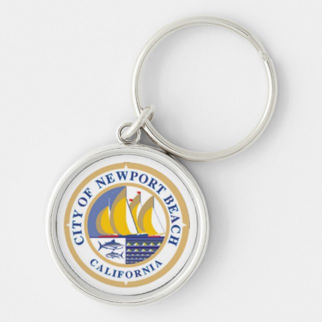 City Seal of Newport Beach, California Keychain (Front)