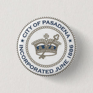 City Seal of Pasadena, California Button