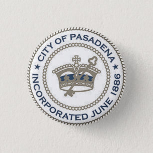 City Seal of Pasadena, California Button