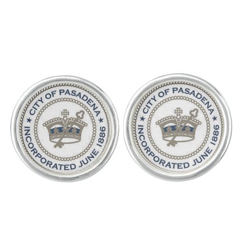 City Seal of Pasadena California Cufflinks
