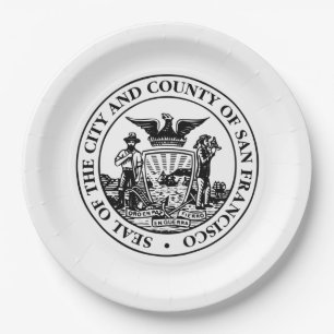 City Seal of San Francisco (California, USA) Paper Plates