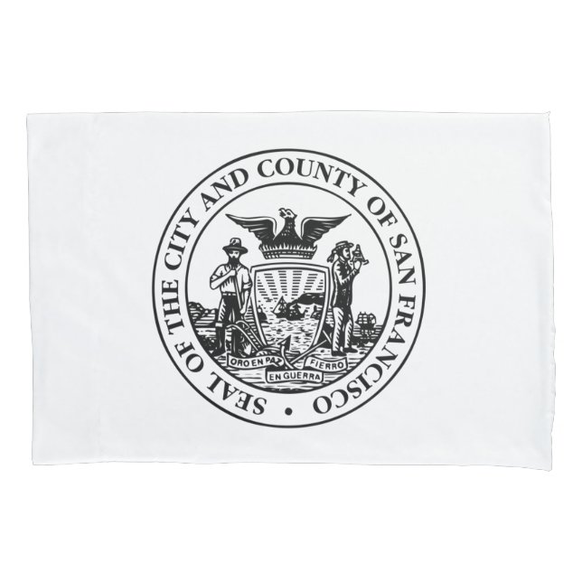 City Seal of San Francisco (California, USA) Pillow Case (Front-Left)