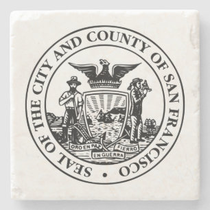 City Seal of San Francisco (California, USA) Stone Coaster