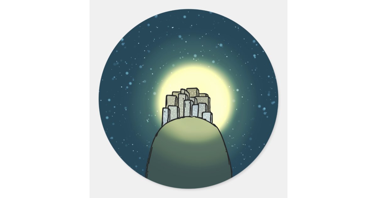 City Set on a Hill Classic Round Sticker | Zazzle