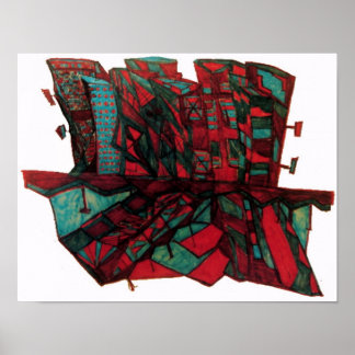 city shadow poster