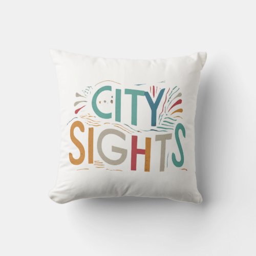 City Sights Throw Pillow