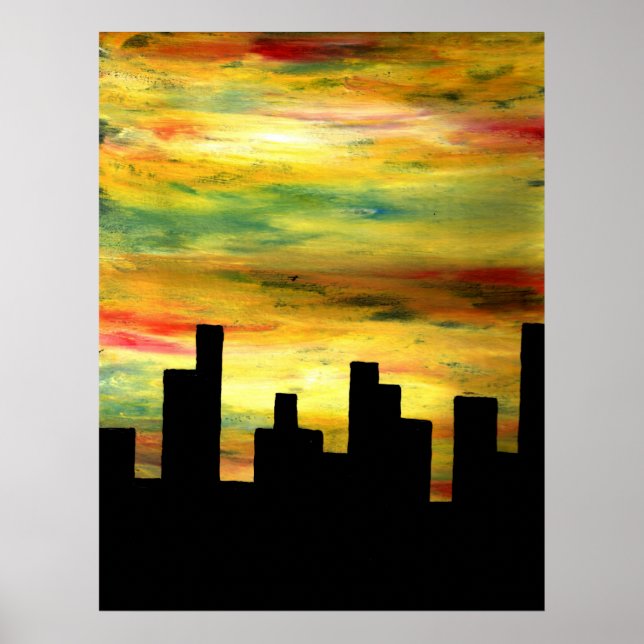city silhouette poster (Front)