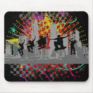 City Skateboarding Mouse Pad
