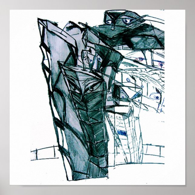 CITY SKETCHER WHITE POSTER (Front)