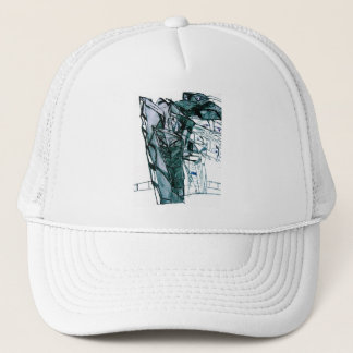 CITY SKETCHER WHITE TRUCKER HAT