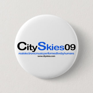 City Skies 09 Logo Pin Button