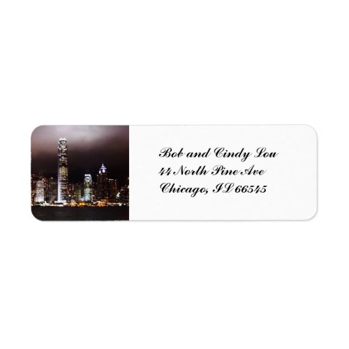 City Skyline Address Labels