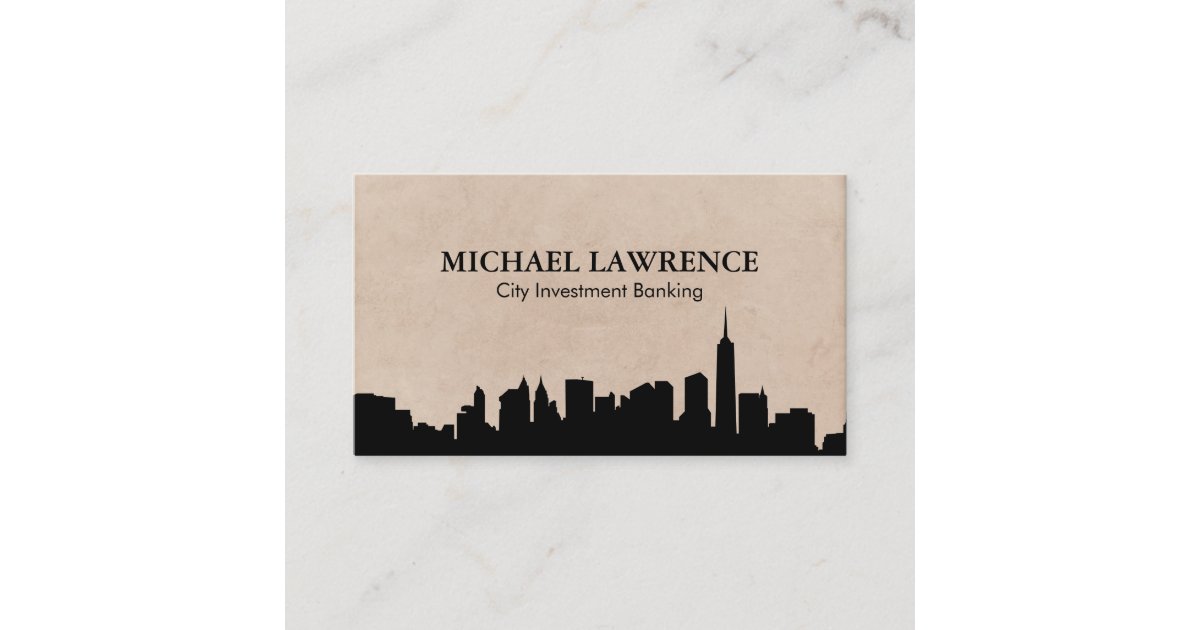 City Skyline Business Card | Zazzle - Urban Building Skyline Business Card
