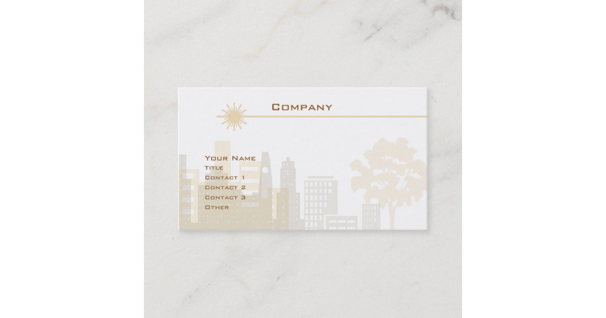 Picture of City Skyline Business Card | Zazzle