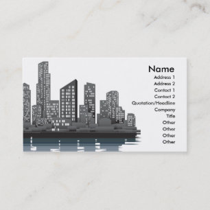 City skyline business card background