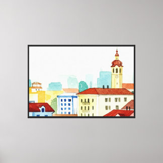City skyline canvas print