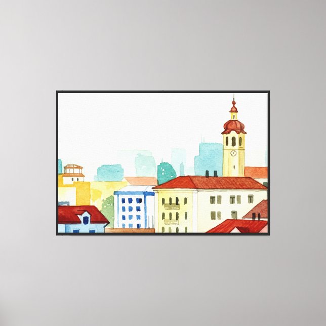 City skyline canvas print (Front)