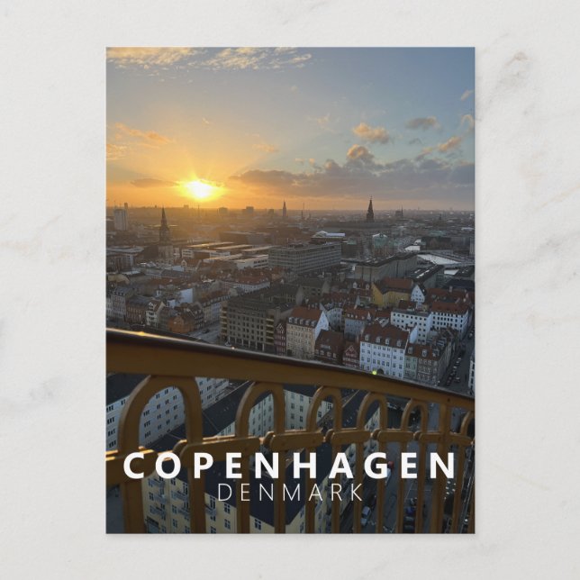 City Skyline Copenhagen Denmark Scandinavia Modern Postcard (Front)