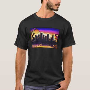 City Skyline Graffiti Mural T-Shirt