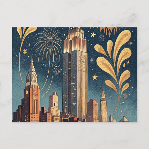 City Skyline Hanukkah Holiday Card