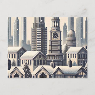 City Skyline Hanukkah Holiday Card