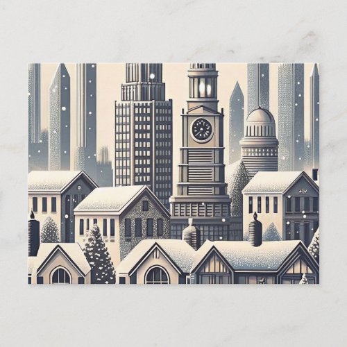 City Skyline Hanukkah Holiday Card