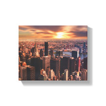  City skyline image on canvas