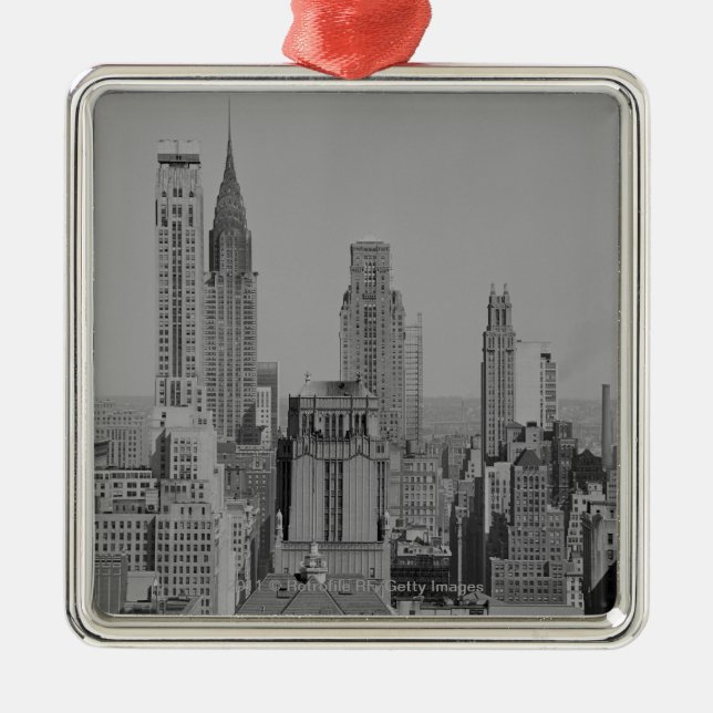 City skyline metal ornament (Front)