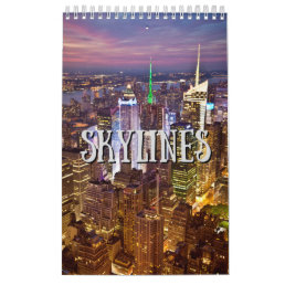 City Skyline Monthly Wall Calendar