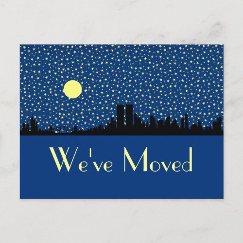 City Skyline New Address Postcard San Francisco