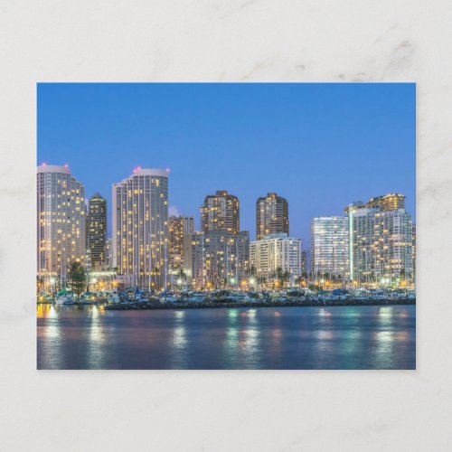 City Skyline of Waikiki Postcard