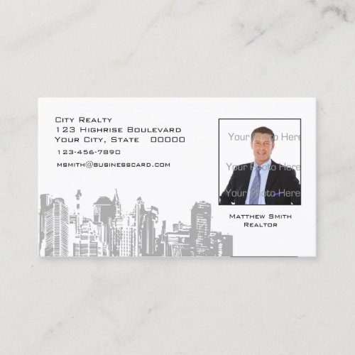 City Skyline Photo Business Card