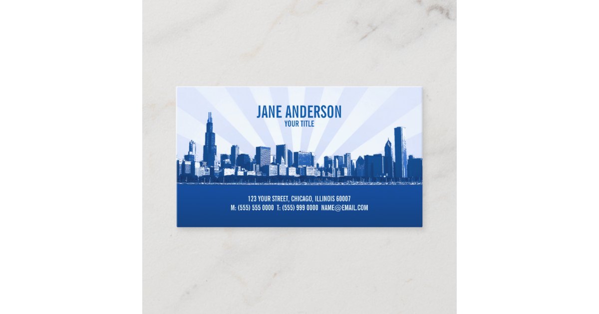 Picture of City Skyline Professional business card | Zazzle
