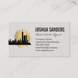 City Skyline Real Estate Business Card
