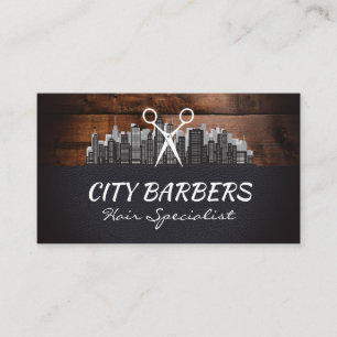 City Skyline Scissors Business Card