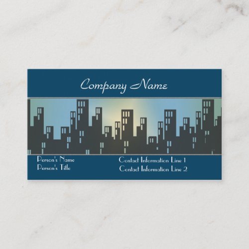 City Skyline Silhouette Business Card