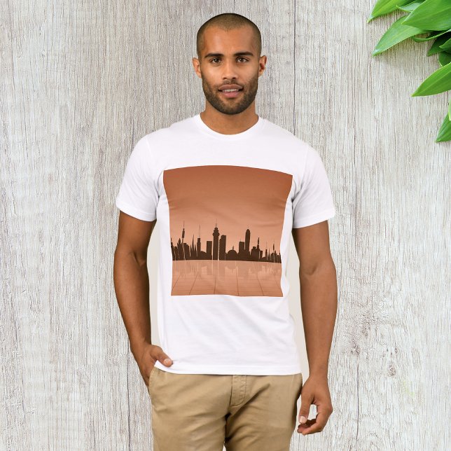 City Skyline Silhouette Futuristic Urban Sunset T-Shirt (Creator Uploaded)
