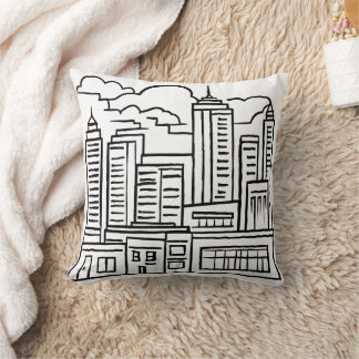City Skyline Throw Pillow