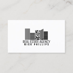 City skyline vector logo business card