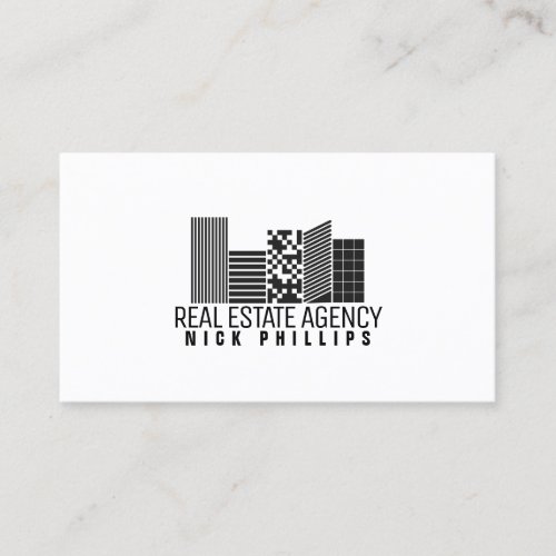 City skyline vector logo business card