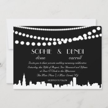 City Skyline Wedding Invitation by SimplyInvite at Zazzle
