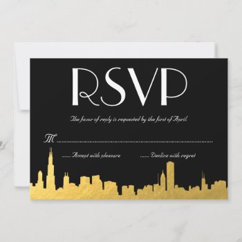 City Skyline Wedding Rsvp Card by SimplyInvite at Zazzle