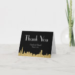 City Skyline Wedding Thank You Note Cards at Zazzle