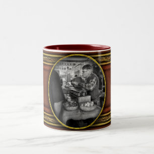 City - South Street Seaport - Apples & Mustard Two-Tone Coffee Mug