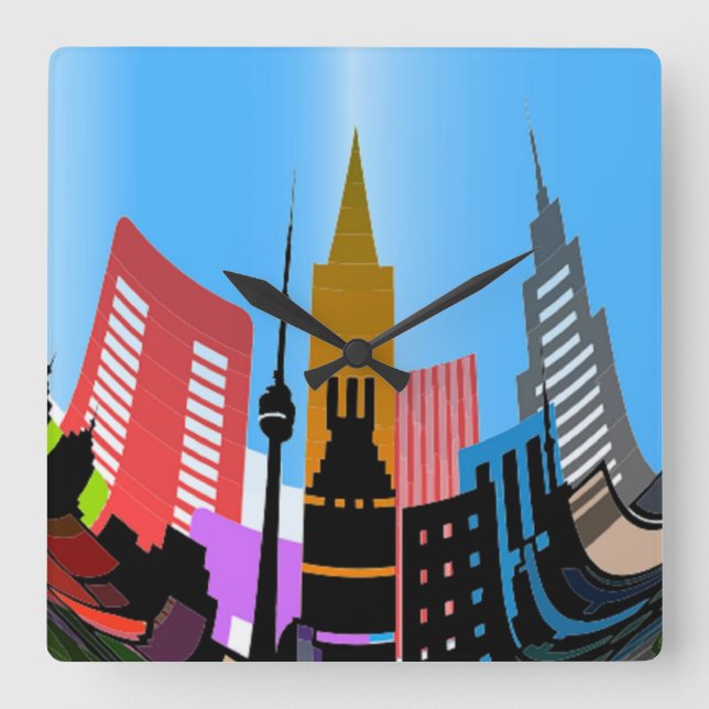 CITY SQUARE WALL CLOCK (Front)