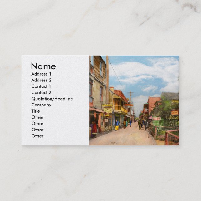 City - St Augustine Florida - Cozy Inn 1908 Business Card (Front)